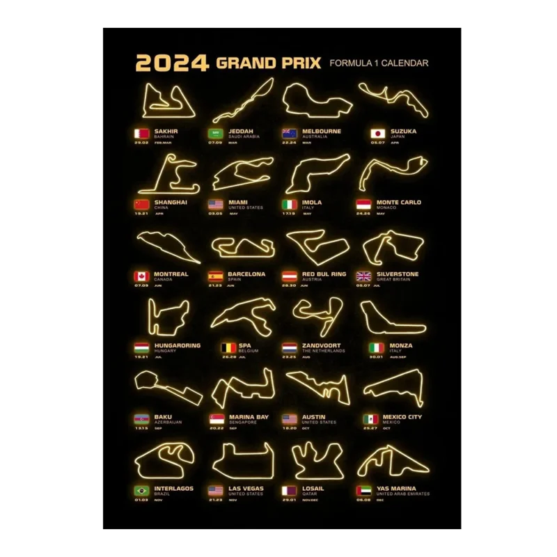 Calendrier circuits F1 saison 2024 – Image 9
