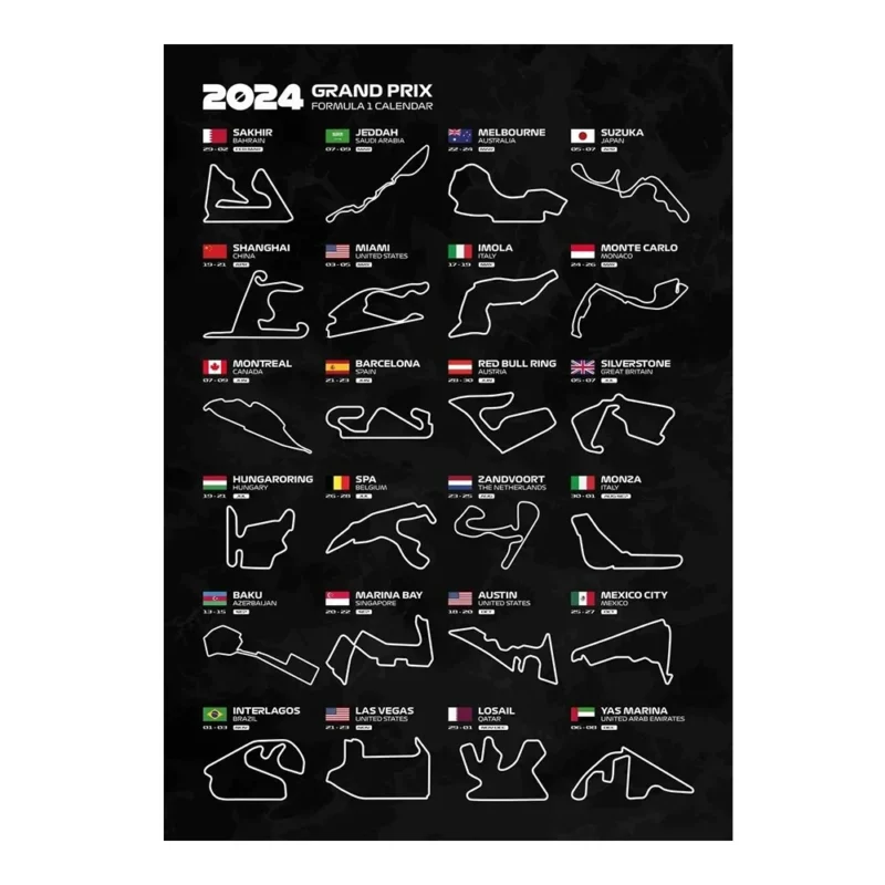 Calendrier circuits F1 saison 2024 – Image 7