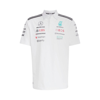 Mercedes AMG Petronas 2025 Polo Blanc