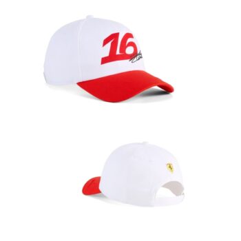 Casquette Ferrari Charles Leclerc #16 Blanche 2026 [Précommande]