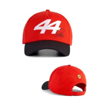 Casquette Ferrari Lewis Hamilton #44 Rouge 2026 [Précommande]
