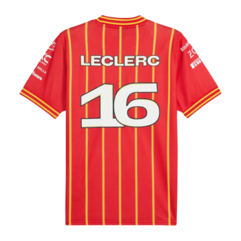 t shirt ferrari leclerc 16 softariat 2024 dos
